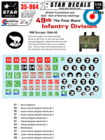 British 49th Polar Bear Infantry Division Formation & AoS markings.