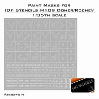Paint Masks Set IDF Stencils Israeli M109 Doher/Rochev For Kinetic, AFV Club, Legend Productions - Image 1