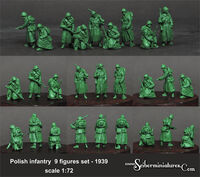 Polish Infantry Set 4 9 figures 1939